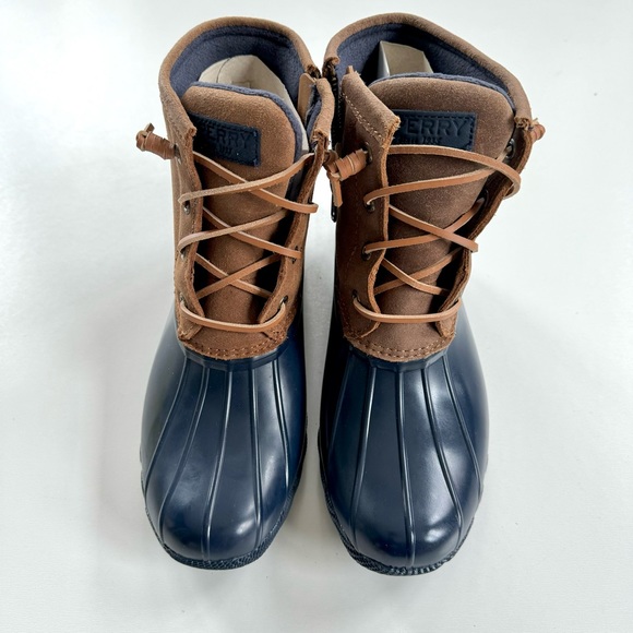 New Womens 7 Sperry Top-Sider Sweetwater Brown/Navy Duck Boots STS98305 - Picture 10 of 14